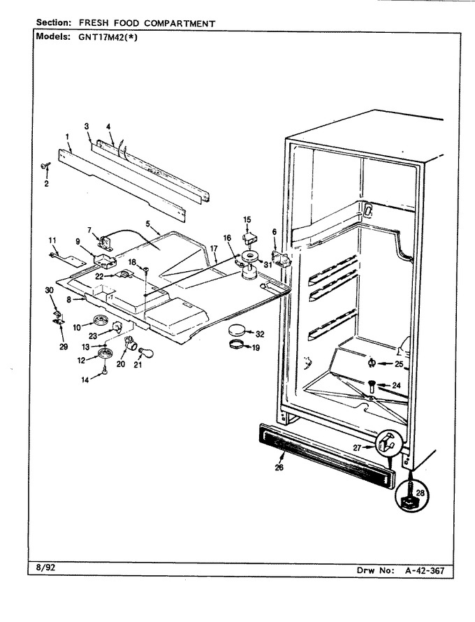 Diagram for GNT17M42 (BOM: BF36B)
