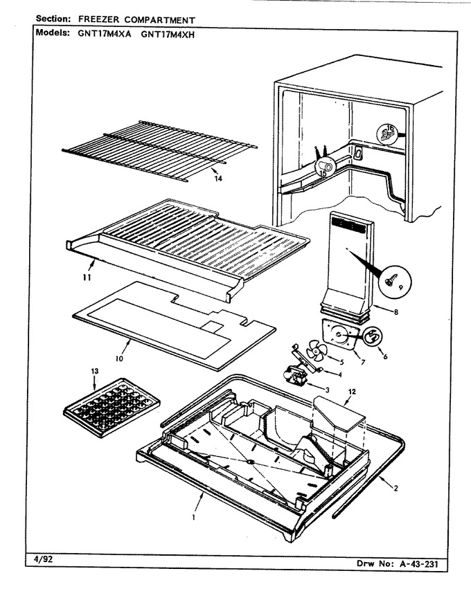Diagram for GNT17M4XH (BOM: CF23A)
