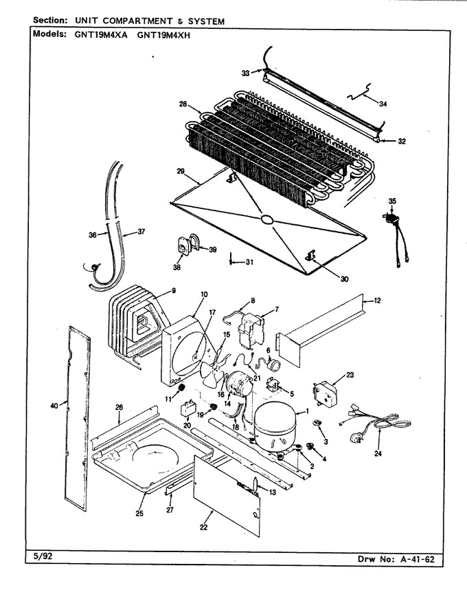 Diagram for GNT19M4XH (BOM: CL63A)