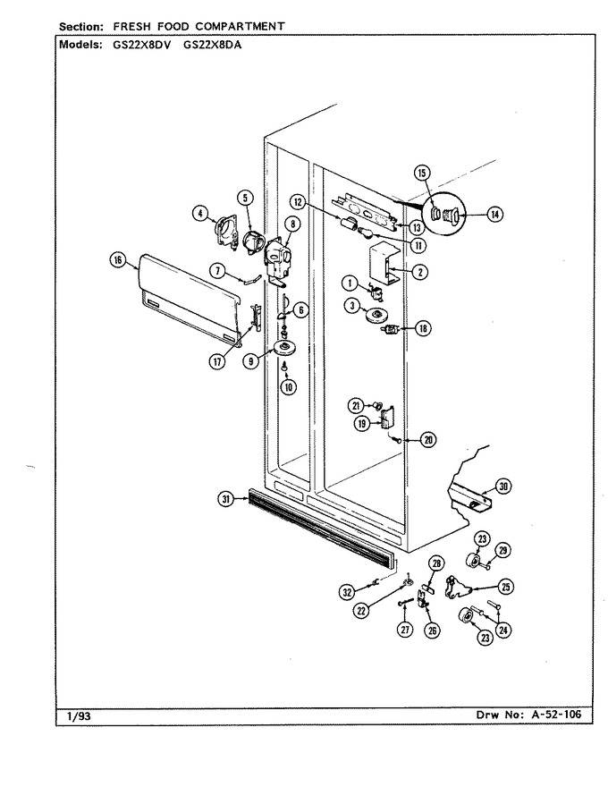 Diagram for GS22X8DA (BOM: DR34A)