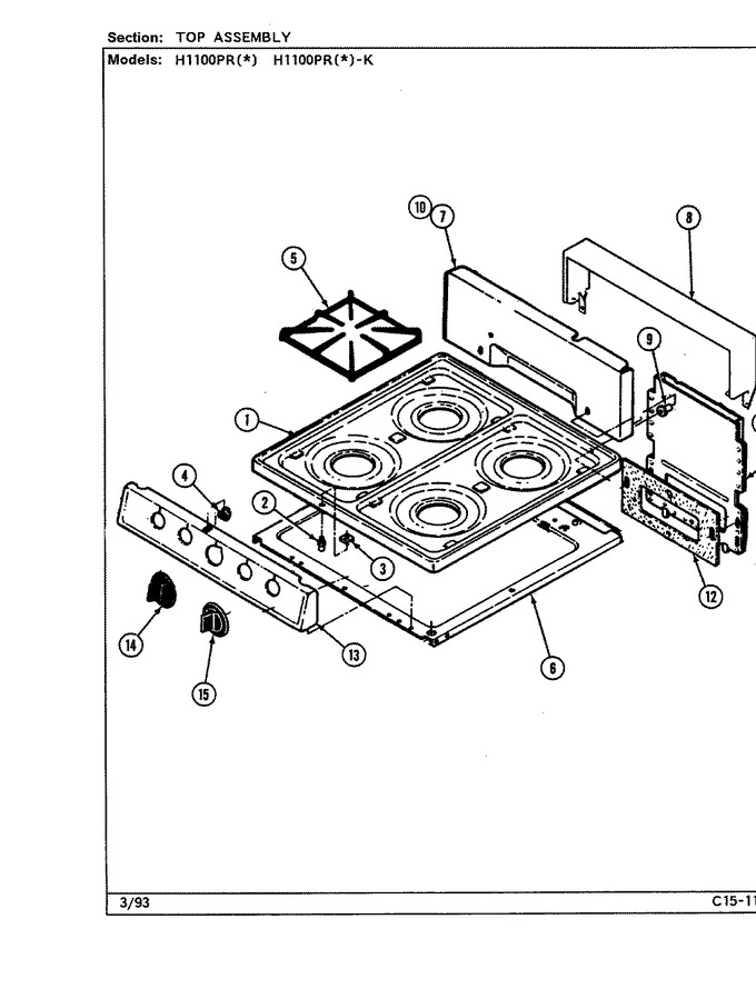 Diagram for H1100PRW