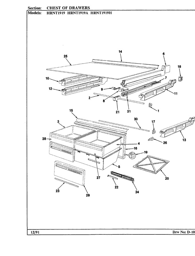 Diagram for HRNT1919 (BOM: BF57B)
