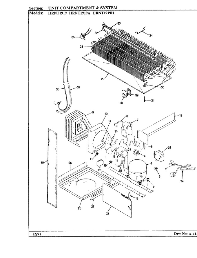 Diagram for HRNT1919 (BOM: BF57B)