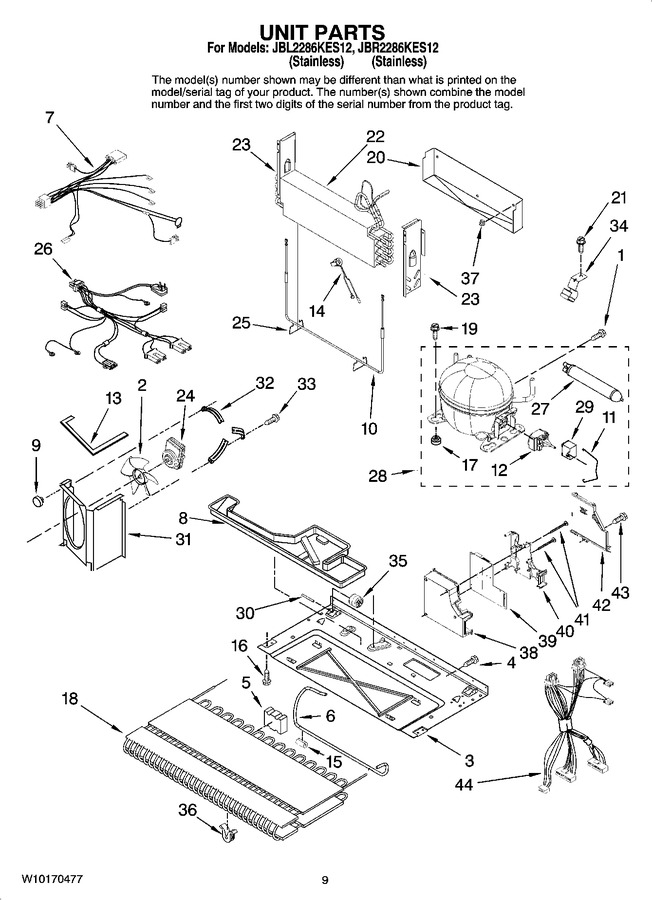 Diagram for JBL2286KES12