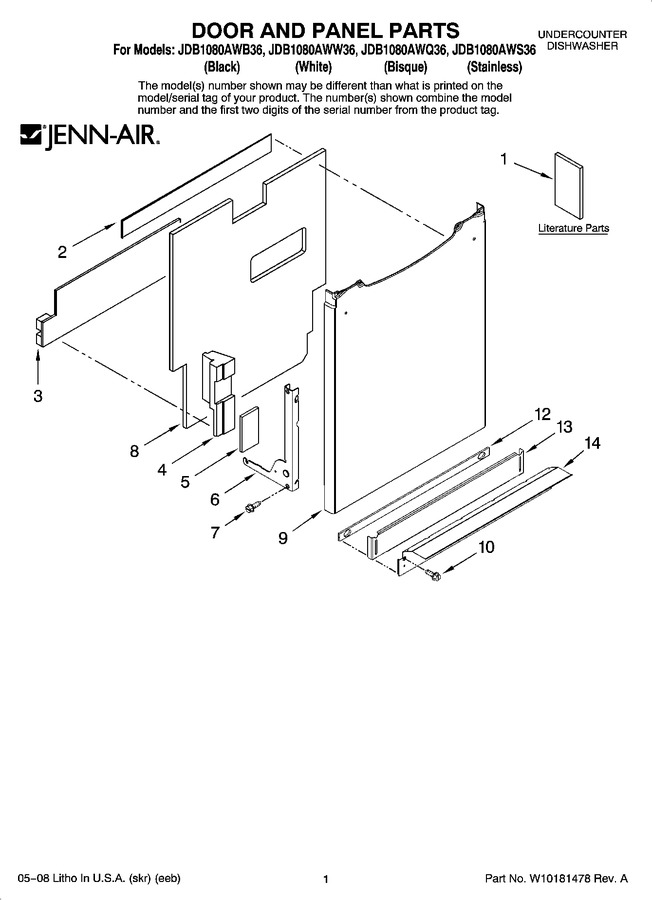 Diagram for JDB1080AWB36