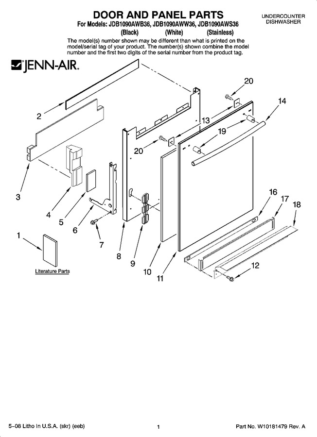 Diagram for JDB1090AWS36