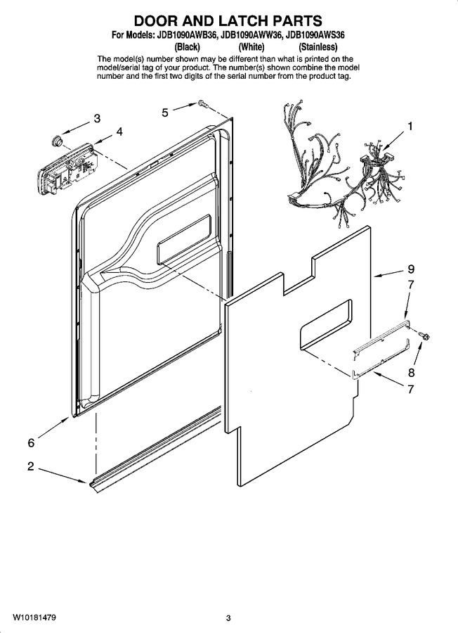 Diagram for JDB1090AWB36