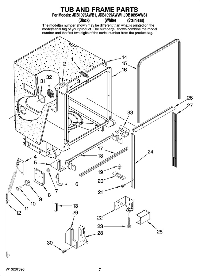 Diagram for JDB1095AWW1
