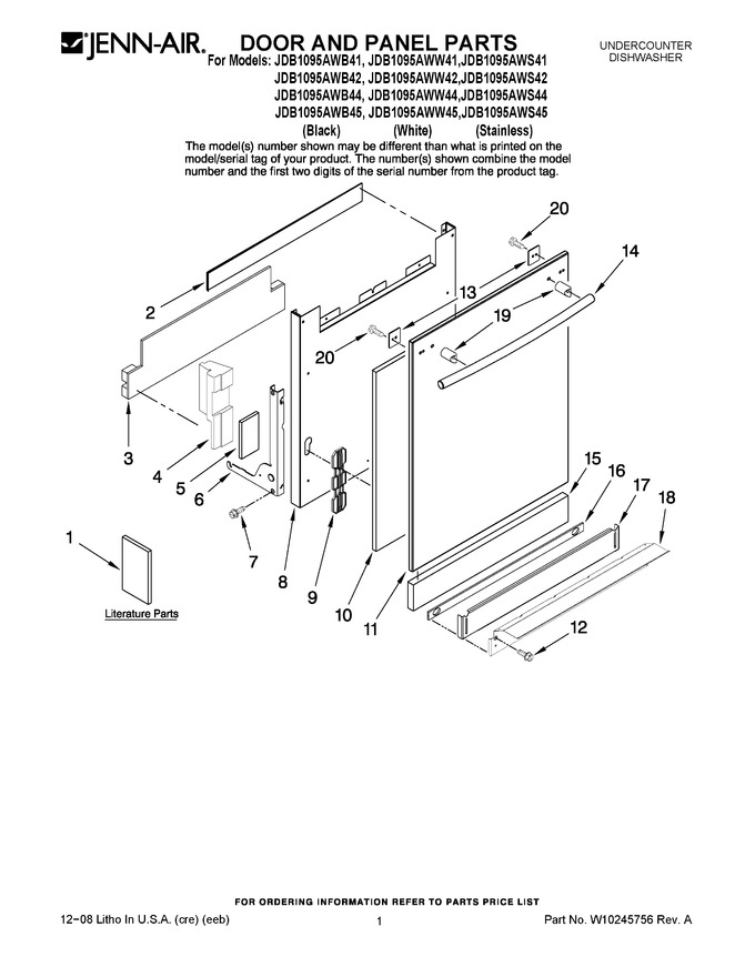 Diagram for JDB1095AWW44