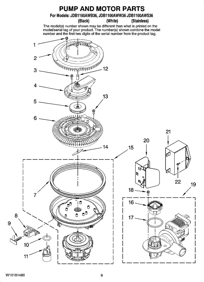 Diagram for JDB1100AWW36