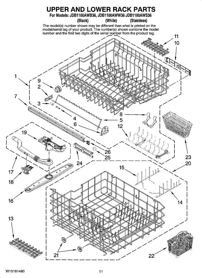 Diagram for JDB1100AWW36
