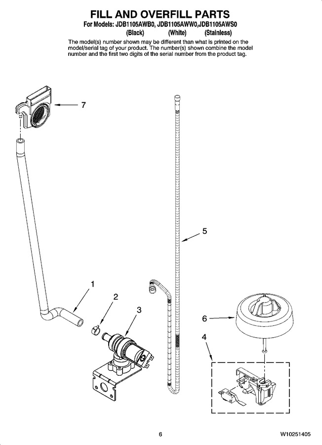 Diagram for JDB1105AWW0