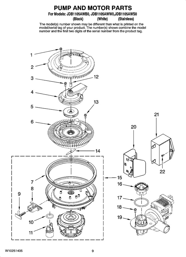 Diagram for JDB1105AWW0