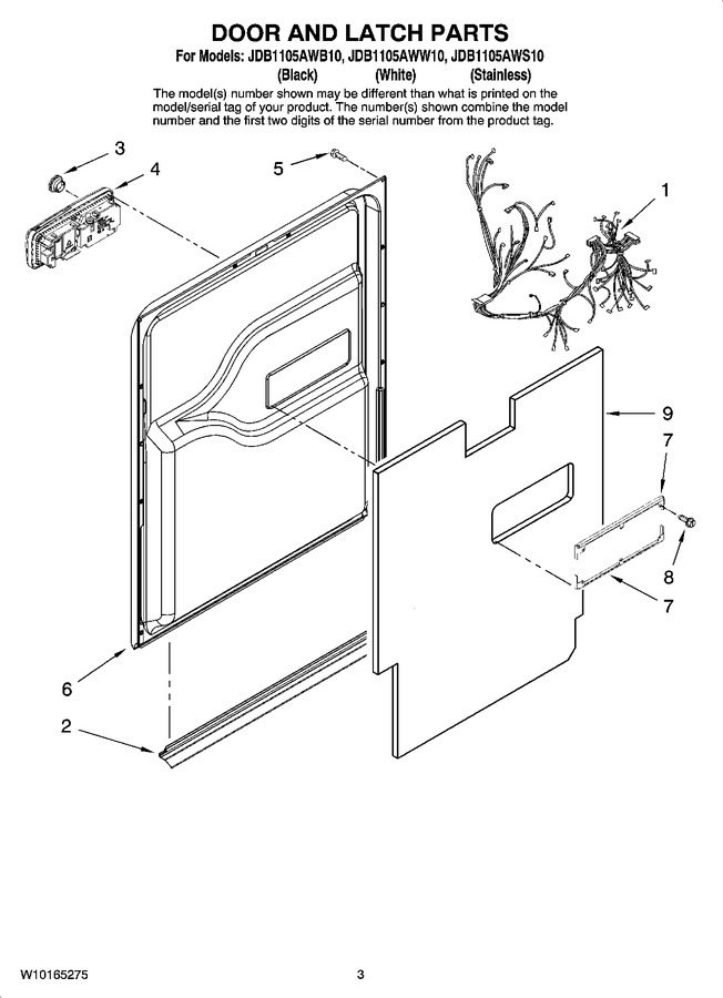 Diagram for JDB1105AWW10