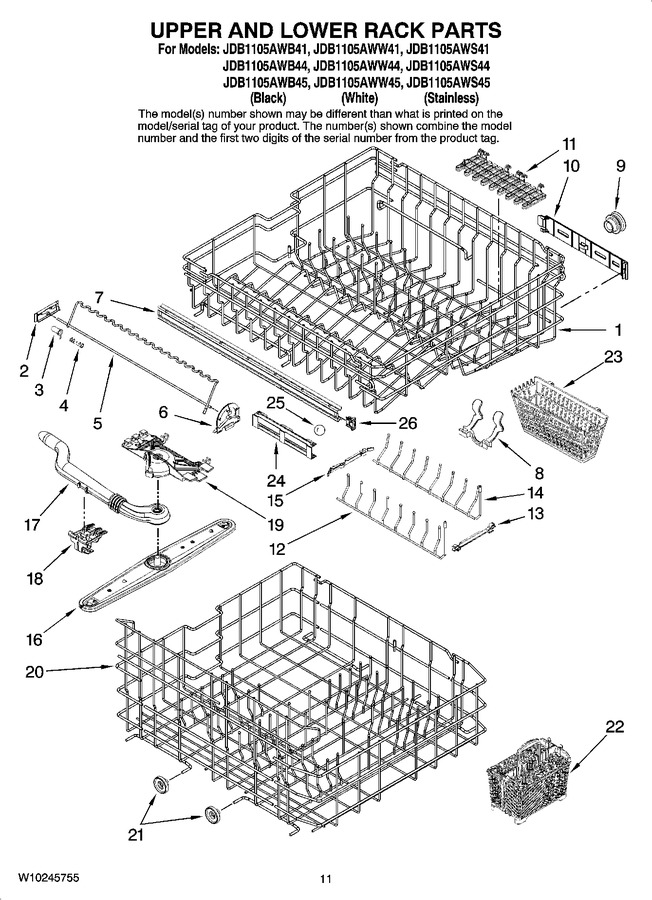 Diagram for JDB1105AWW45