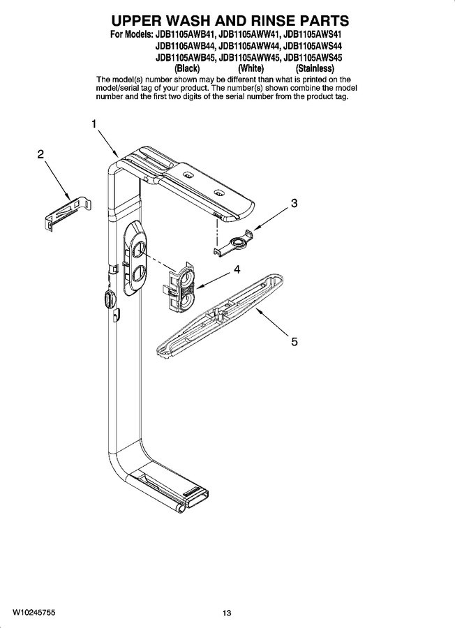 Diagram for JDB1105AWW44
