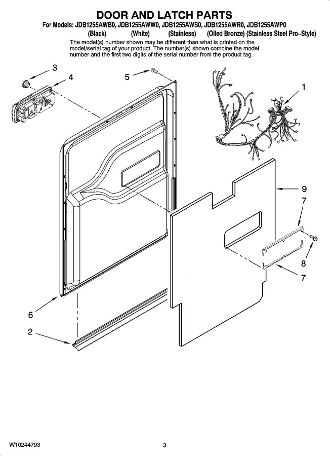 Diagram for JDB1255AWS0