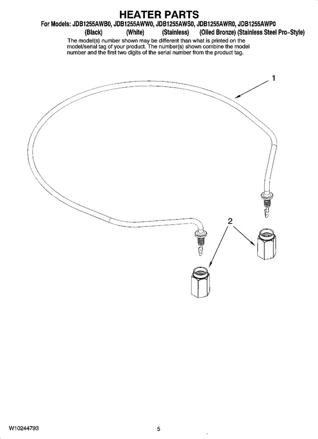 Diagram for JDB1255AWW0