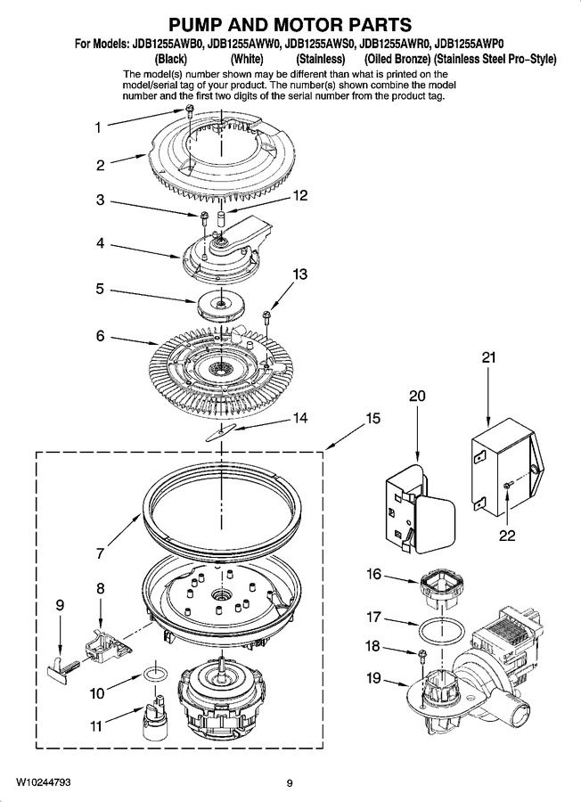 Diagram for JDB1255AWR0