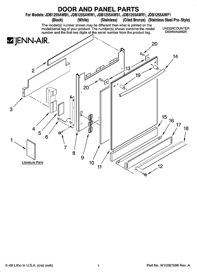 Diagram for JDB1255AWS1