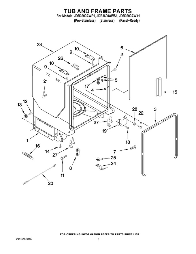Diagram for JDB3600AWX1