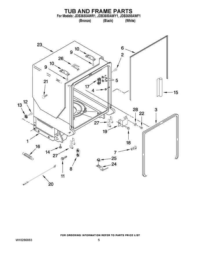 Diagram for JDB3650AWY1