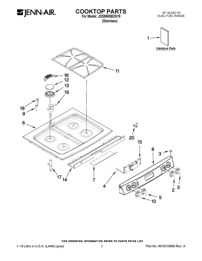 Diagram for JDS8850BDS19