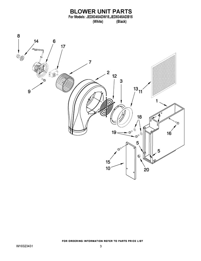 Diagram for JED8345ADW15
