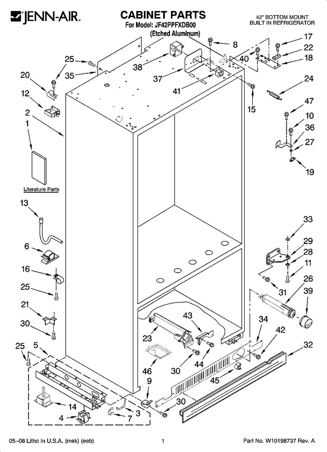 Diagram for JF42PPFXDB00