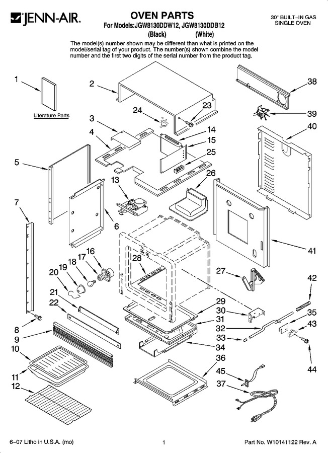 Diagram for JGW8130DDW12
