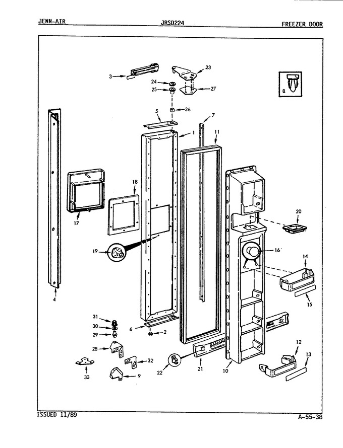 Diagram for JRSD224 (BOM: 8N61A)