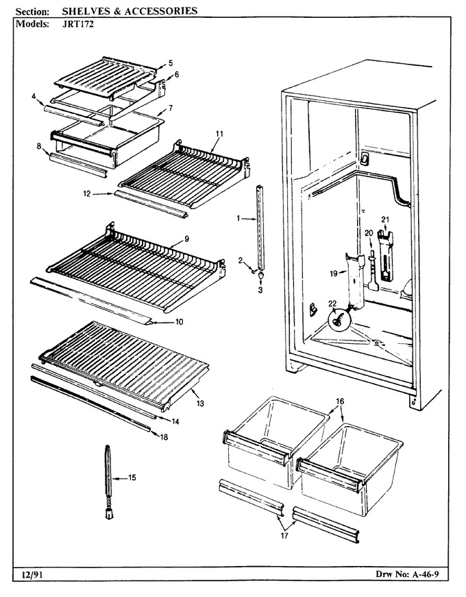 Diagram for JRT172R (BOM: AJ21B)