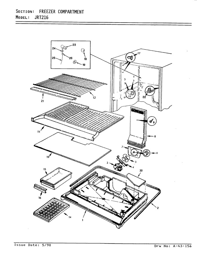 Diagram for JRT216 (BOM: AJ73C)