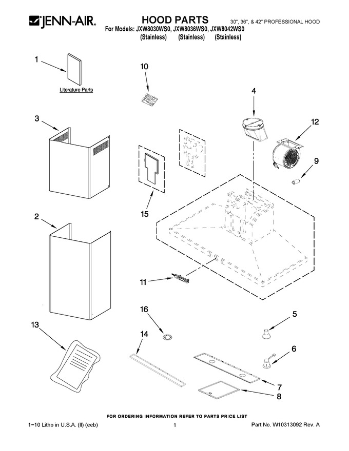 Diagram for JXW8042WS0