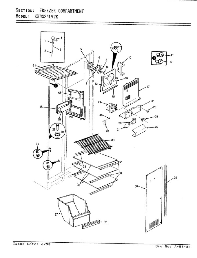 Diagram for KBDS24L92KW (BOM: AP82A)