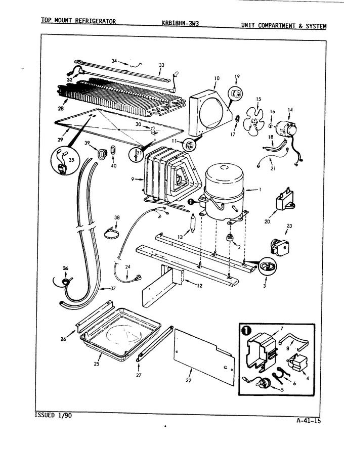Diagram for KRB18HA3W3 (BOM: 9D35A)