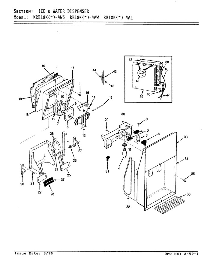 Diagram for RB18KA-4AW (BOM: AG43B)