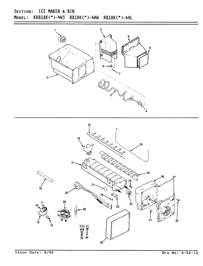 Diagram for RB18KA-4AW (BOM: AG43B)