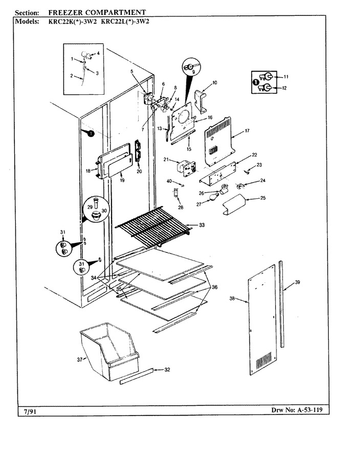 Diagram for KRC22KN3W2 (BOM: AP36A)
