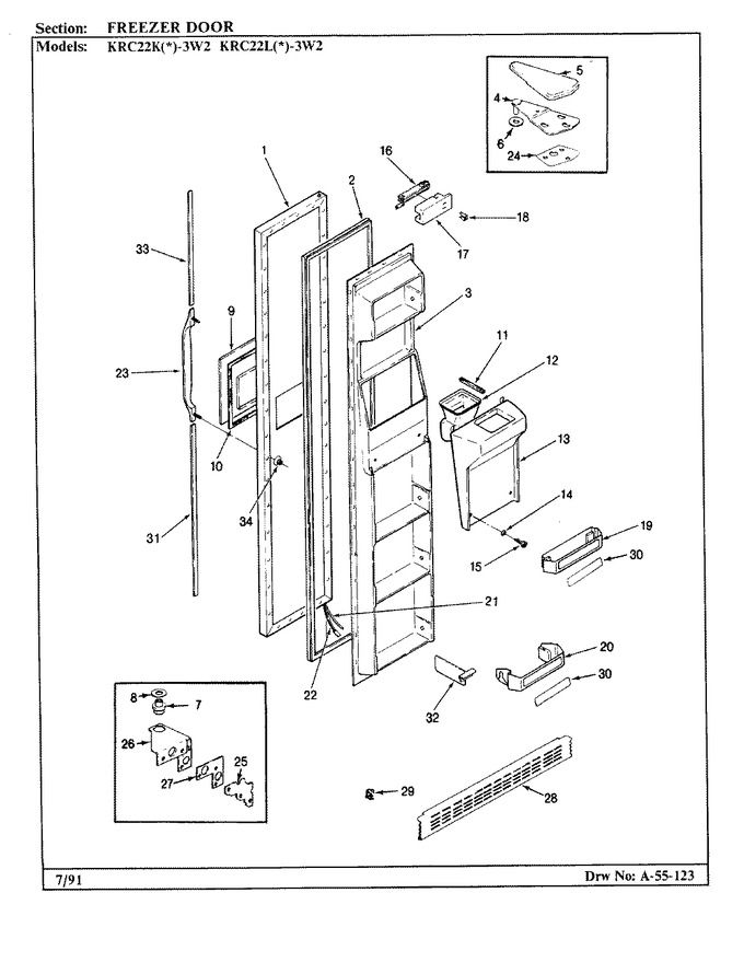Diagram for KRC22KA3W2 (BOM: AP36A)