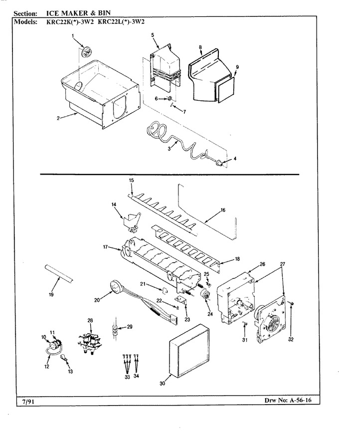 Diagram for KRC22KA3W2 (BOM: AP37A)