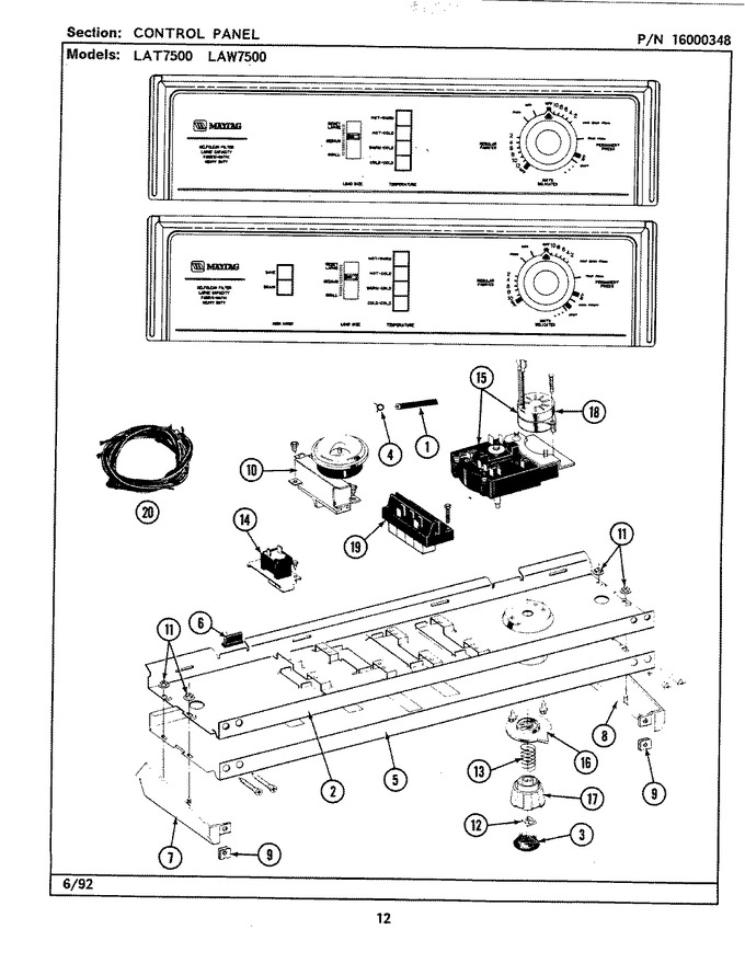 Diagram for LAT7500AGW