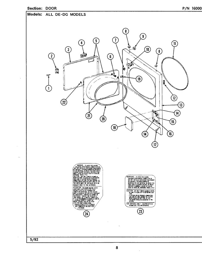 Diagram for LDG7500ABE