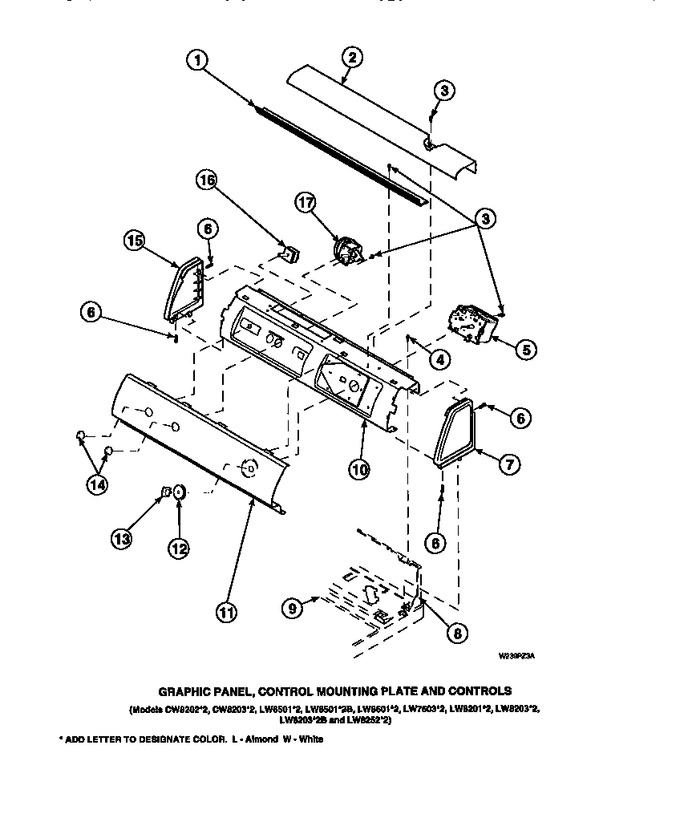 Diagram for LW8413W2 (BOM: PLW8413W2 A)