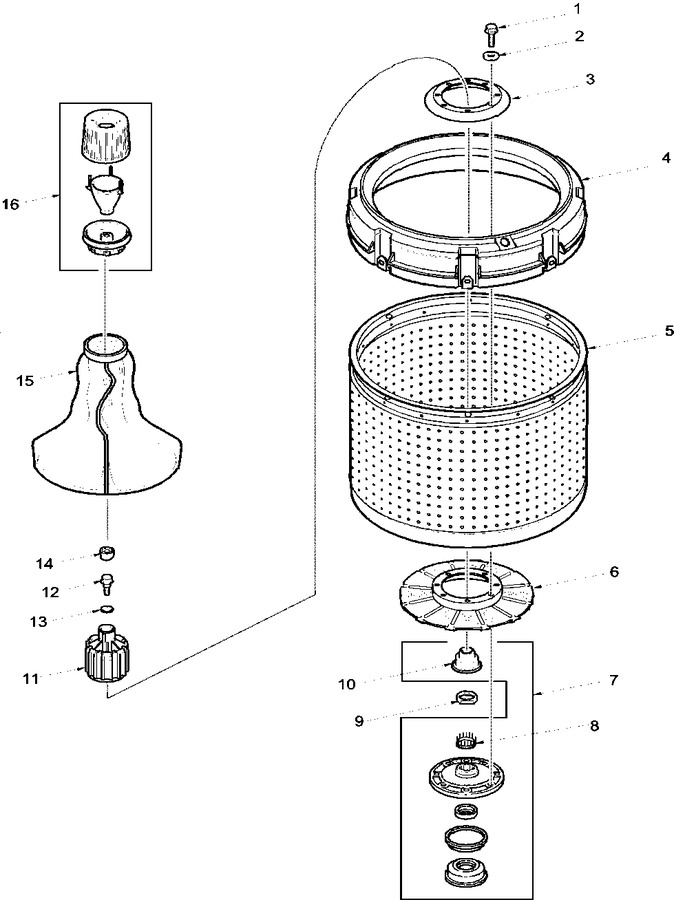 Diagram for LWA30BW (BOM: PLWA30BW)