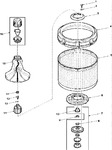 Diagram for 01 - Agitator, Drive Bell, Washtub And Hub