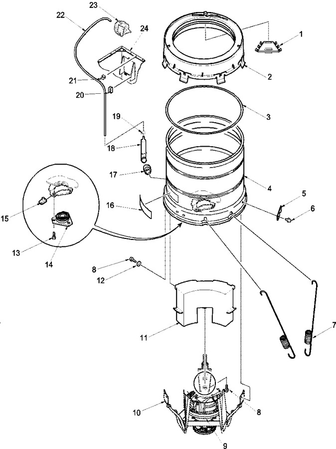 Diagram for LWS55AW (BOM: PLWS55AW)