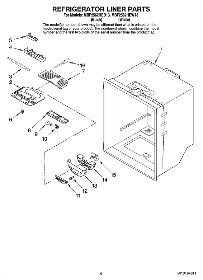 Diagram for MBF2562HEB13