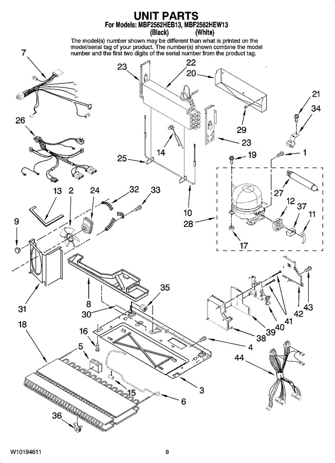 Diagram for MBF2562HEB13
