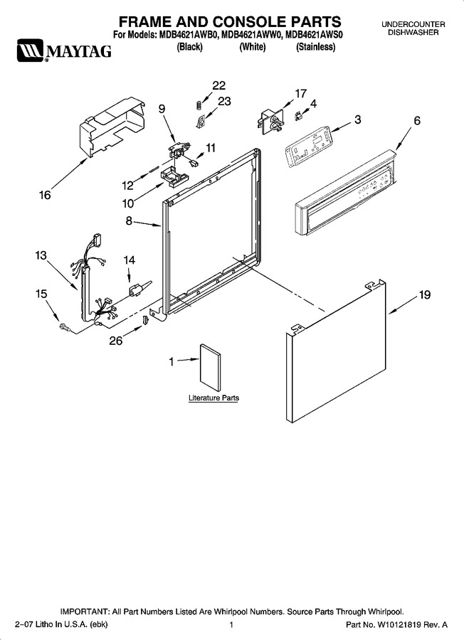 Diagram for MDB4621AWW0